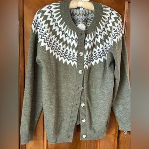 Sweater cotton Loden green white top cotton XXL
On Sale